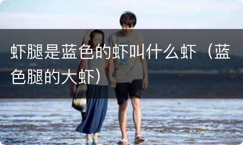 虾腿是蓝色的虾叫什么虾（蓝色腿的大虾）