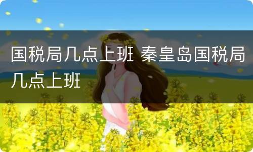 国税局几点上班 秦皇岛国税局几点上班