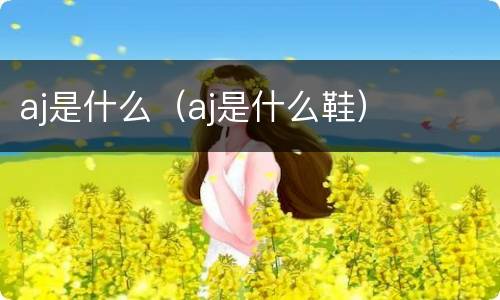 aj是什么（aj是什么鞋）