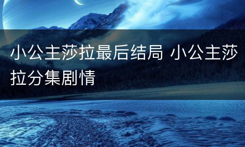 小公主莎拉最后结局 小公主莎拉分集剧情