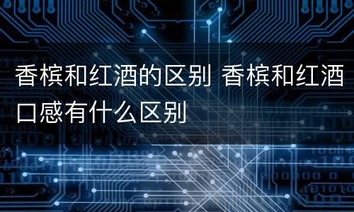 香槟和红酒的区别 香槟和红酒口感有什么区别