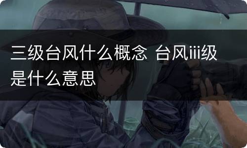三级台风什么概念 台风iii级是什么意思