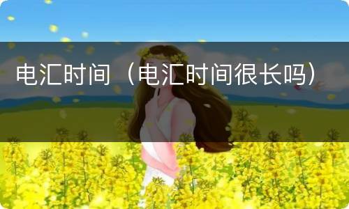 电汇时间（电汇时间很长吗）