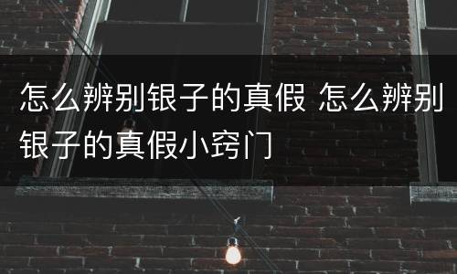 怎么辨别银子的真假 怎么辨别银子的真假小窍门