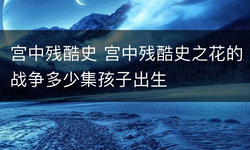 宫中残酷史 宫中残酷史之花的战争多少集孩子出生