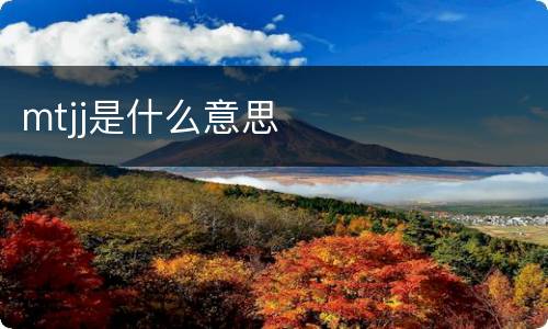 mtjj是什么意思