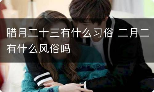 腊月二十三有什么习俗 二月二有什么风俗吗