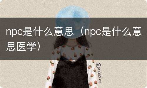 npc是什么意思（npc是什么意思医学）