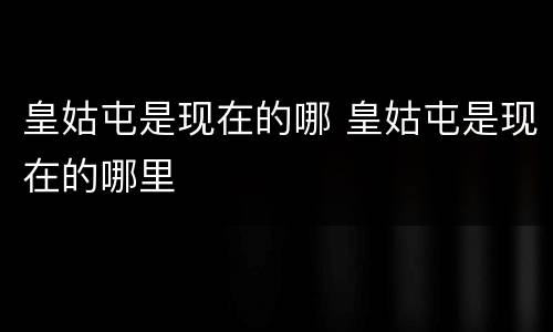皇姑屯是现在的哪 皇姑屯是现在的哪里