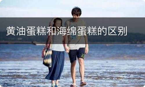黄油蛋糕和海绵蛋糕的区别
