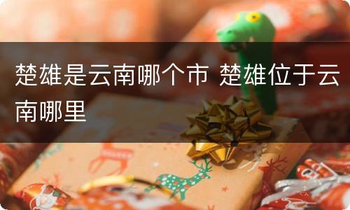 楚雄是云南哪个市 楚雄位于云南哪里
