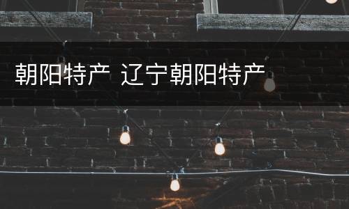 朝阳特产 辽宁朝阳特产