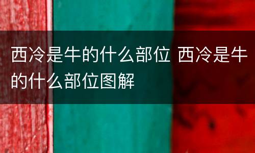 西冷是牛的什么部位 西冷是牛的什么部位图解