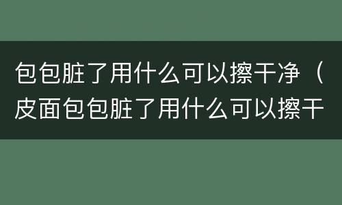 包包脏了用什么可以擦干净（皮面包包脏了用什么可以擦干净）