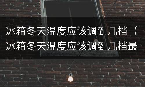 冰箱冬天温度应该调到几档（冰箱冬天温度应该调到几档最省电）