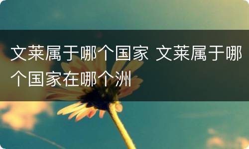 文莱属于哪个国家 文莱属于哪个国家在哪个洲