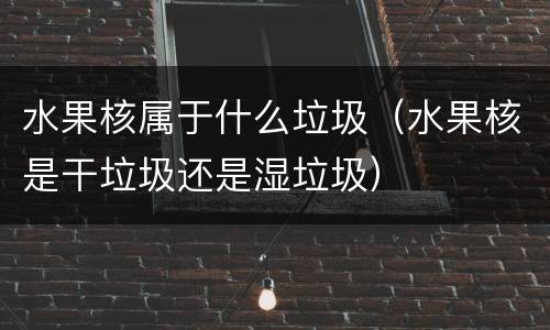 水果核属于什么垃圾（水果核是干垃圾还是湿垃圾）