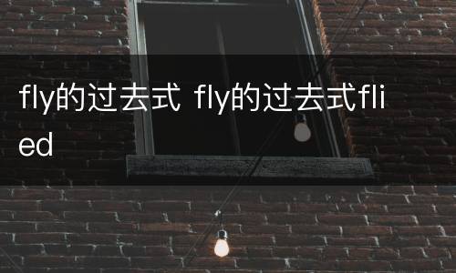 fly的过去式 fly的过去式flied