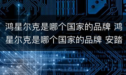 鸿星尔克是哪个国家的品牌 鸿星尔克是哪个国家的品牌 安踏是国产吗