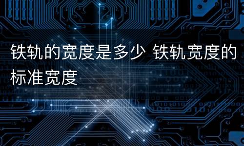 铁轨的宽度是多少 铁轨宽度的标准宽度