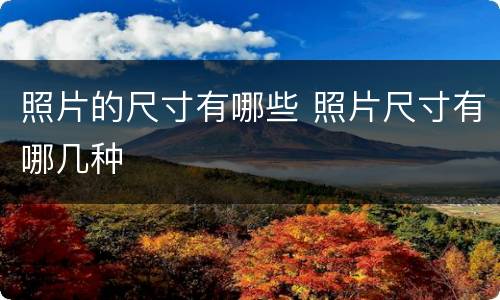 照片的尺寸有哪些 照片尺寸有哪几种