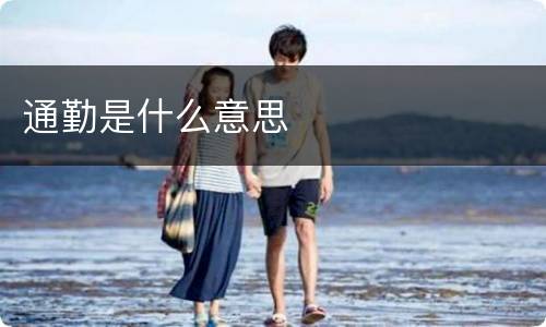 通勤是什么意思