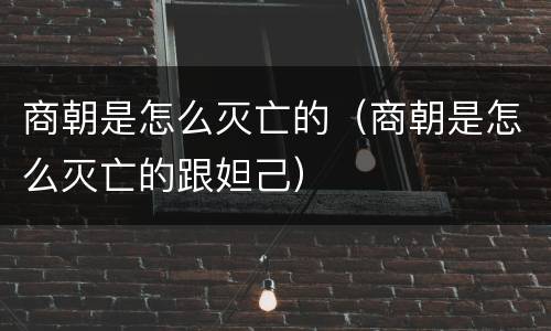 商朝是怎么灭亡的（商朝是怎么灭亡的跟妲己）