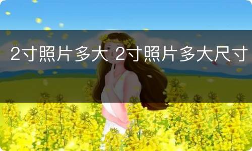 2寸照片多大 2寸照片多大尺寸