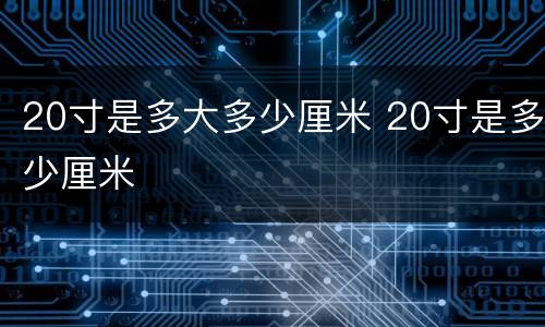 20寸是多大多少厘米 20寸是多少厘米