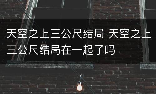 天空之上三公尺结局 天空之上三公尺结局在一起了吗