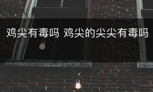 鸡尖有毒吗 鸡尖的尖尖有毒吗