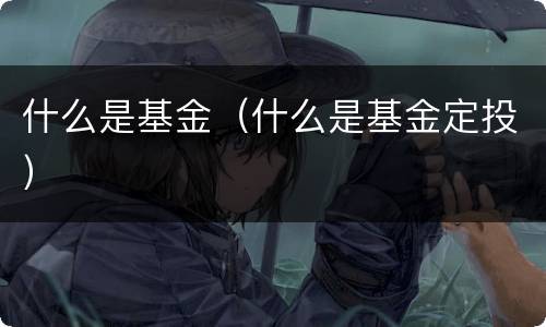 什么是基金（什么是基金定投）