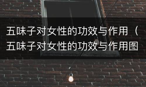 五味子对女性的功效与作用（五味子对女性的功效与作用图片）