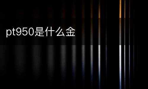 pt950是什么金