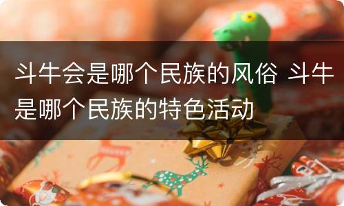 斗牛会是哪个民族的风俗 斗牛是哪个民族的特色活动