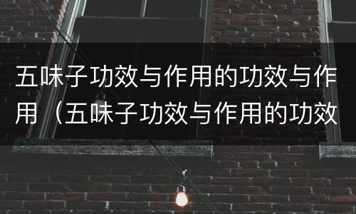 五味子功效与作用的功效与作用（五味子功效与作用的功效与作用是什么）