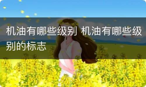机油有哪些级别 机油有哪些级别的标志