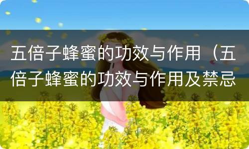 五倍子蜂蜜的功效与作用（五倍子蜂蜜的功效与作用及禁忌）