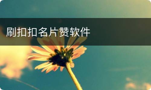 刷扣扣名片赞软件