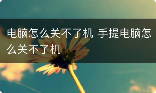 电脑怎么关不了机 手提电脑怎么关不了机