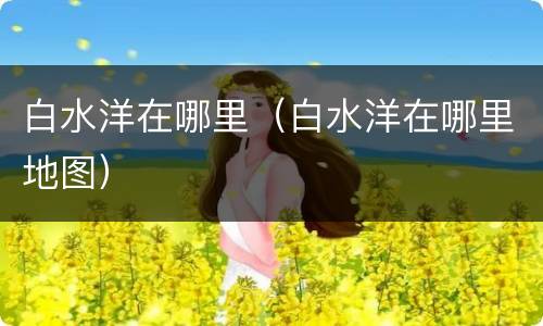 白水洋在哪里（白水洋在哪里地图）