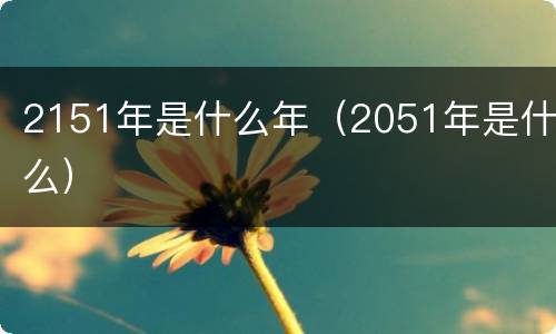 2151年是什么年（2051年是什么）