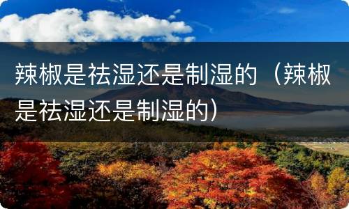 辣椒是祛湿还是制湿的（辣椒是祛湿还是制湿的）