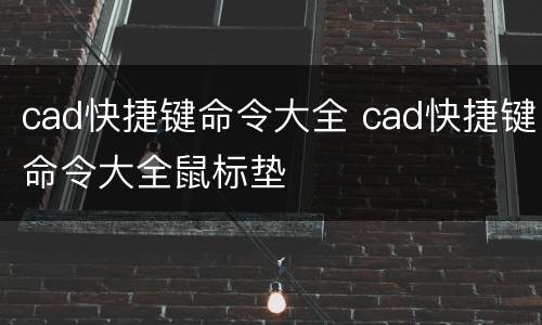 cad快捷键命令大全 cad快捷键命令大全鼠标垫