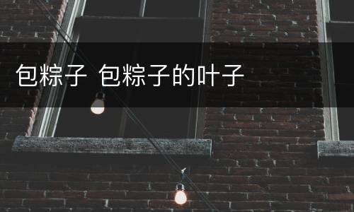 包粽子 包粽子的叶子