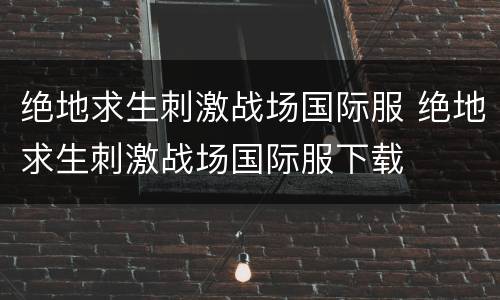 绝地求生刺激战场国际服 绝地求生刺激战场国际服下载