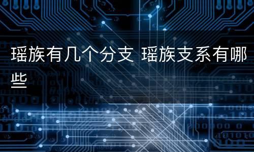 瑶族有几个分支 瑶族支系有哪些