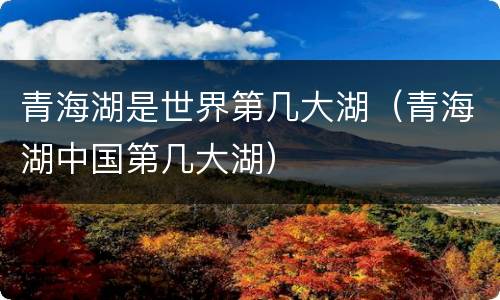 青海湖是世界第几大湖（青海湖中国第几大湖）