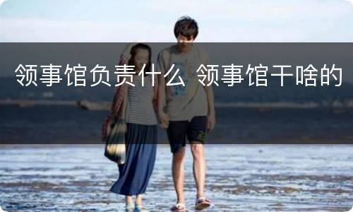领事馆负责什么 领事馆干啥的