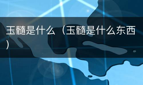 玉髓是什么（玉髓是什么东西）